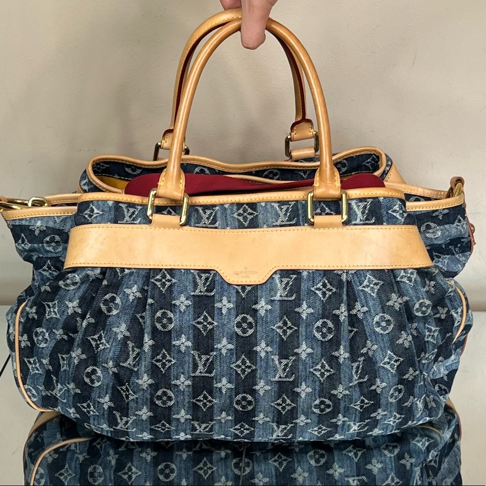 Louis Vuitton Denim Cabas Raye GM Tote Handbag - Picture 4 of 17